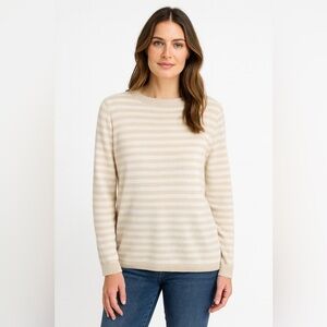 TALBOTS Lambswool Blend Striped Sweater